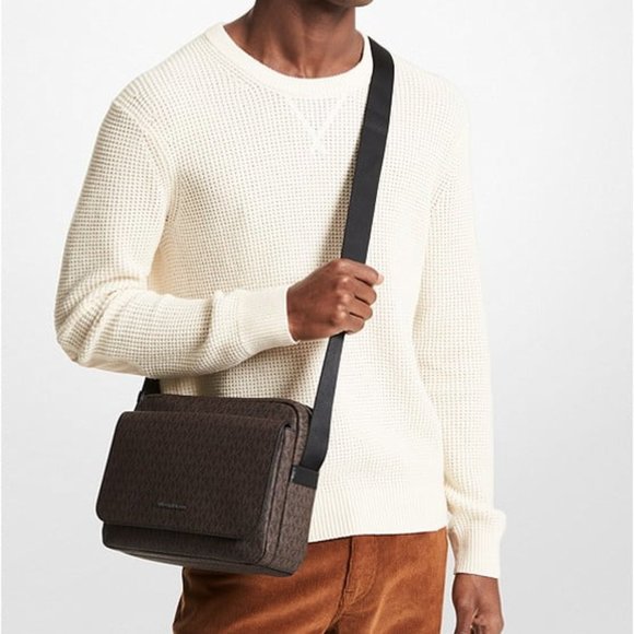 Michael Kors Copper Flap Camera Bag Crossbody Mens Messenger School - Picture 1 of 7